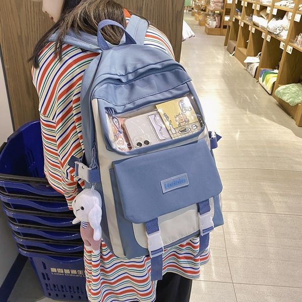 backpack modern female school backpacks, simple korean casual backpack of great capacity for students bz62
backpack modern female school backpacks, simple korean casual backpack of great capacity for students bz62