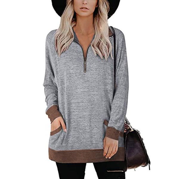 women's sweaters wepbel long-sleeved sweater autumn winter pullover casual fashion zip pocket, White;black
women's sweaters wepbel long-sleeved sweater autumn winter pullover casual fashion zip pocket, White;black