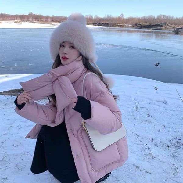 2021 new down jacket women's light short stand collar scarf bread winter small long sleeve fashion, Black
2021 new down jacket women's light short stand collar scarf bread winter small long sleeve fashion, Black