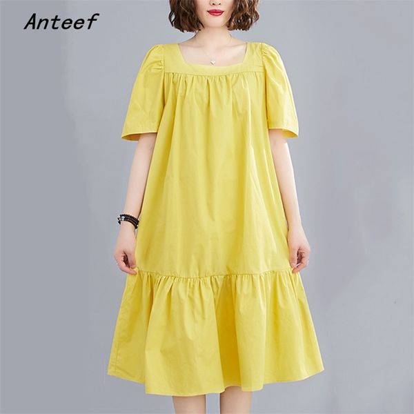 short sleeve plus size cotton vintage dresses for women casual loose midi woman summer dress elegant clothes sundress 210517, Black;gray
short sleeve plus size cotton vintage dresses for women casual loose midi woman summer dress elegant clothes sundress 210517, Black;gray