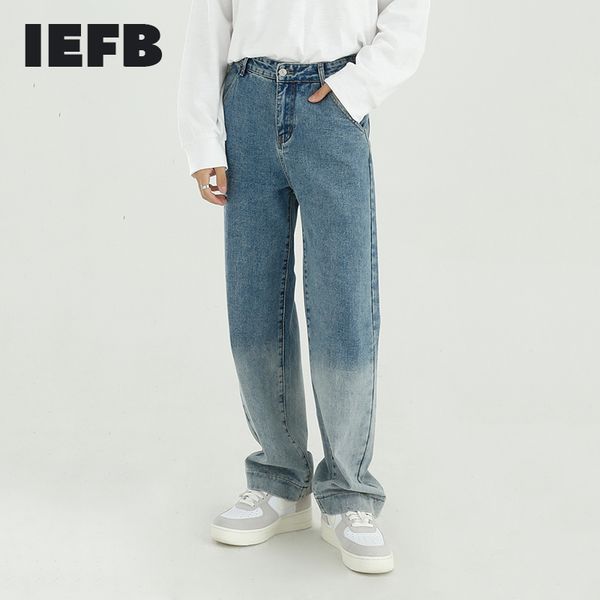 iefb spring color block patchwork vintage jeans for men korean fashion loose straight denim toursers streetwear 9y5418 210524, Blue
iefb spring color block patchwork vintage jeans for men korean fashion loose straight denim toursers streetwear 9y5418 210524, Blue