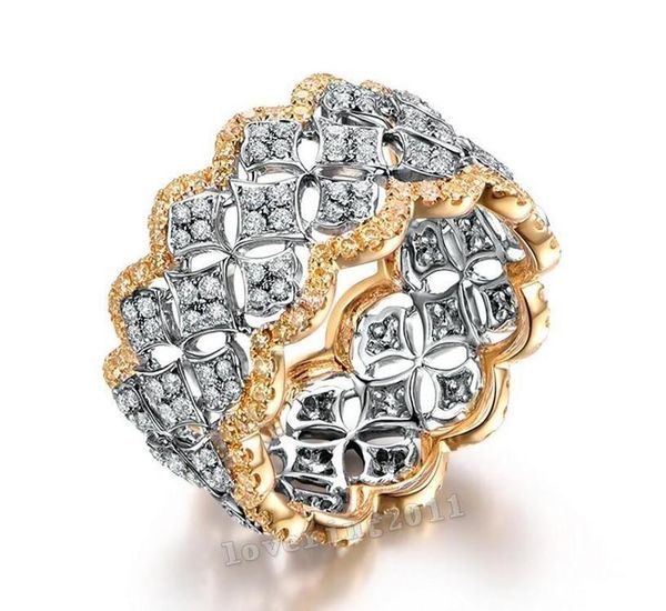 cluster rings luxury pave set 220pcs diamond 925 sterling silver rose gold filled engagement wedding band ring for women, Golden;silver
cluster rings luxury pave set 220pcs diamond 925 sterling silver rose gold filled engagement wedding band ring for women, Golden;silver