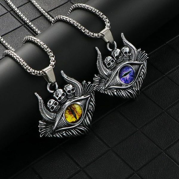 pendant necklaces fashion skull eye necklace men's retro long sweater chain couple accessories, Silver
pendant necklaces fashion skull eye necklace men's retro long sweater chain couple accessories, Silver