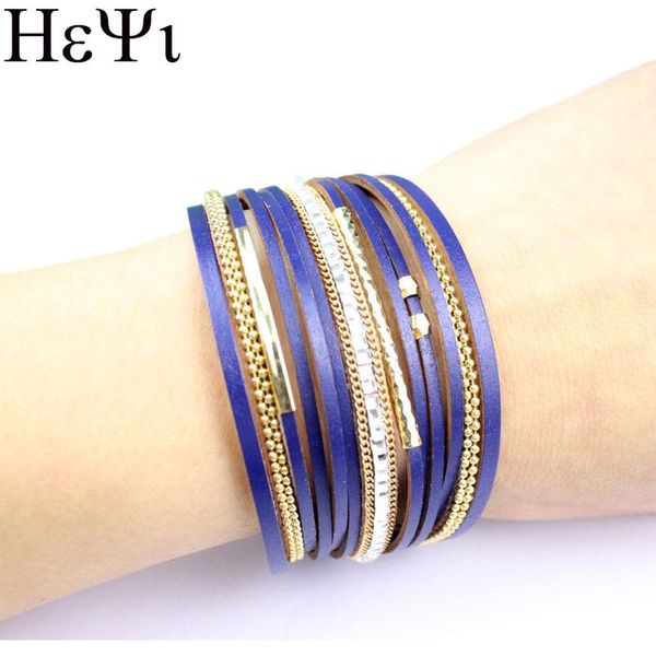bohemian style handmade multilayer leather wrapped gold pearl zircon magnet female wedding women bracelet link, chain, Black
bohemian style handmade multilayer leather wrapped gold pearl zircon magnet female wedding women bracelet link, chain, Black
