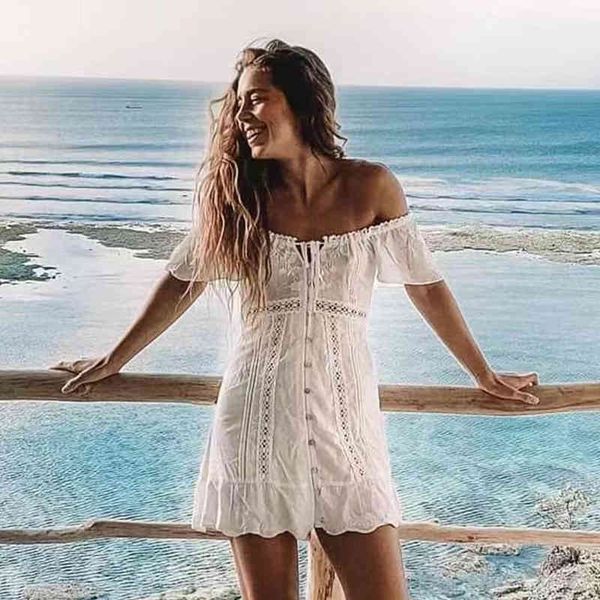 off shoulder white embriodery dress summer women crochet lace up beach dress button flare sleeve cotton dress vestidos 210415, Black;gray
off shoulder white embriodery dress summer women crochet lace up beach dress button flare sleeve cotton dress vestidos 210415, Black;gray