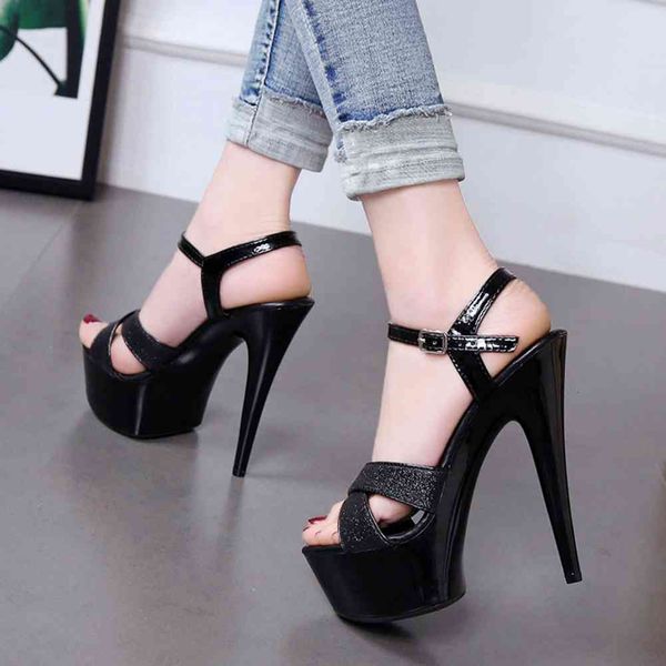 sandals ins female solid buckle paltform stiletto heel shoes women mature party quality sandals, Black
sandals ins female solid buckle paltform stiletto heel shoes women mature party quality sandals, Black