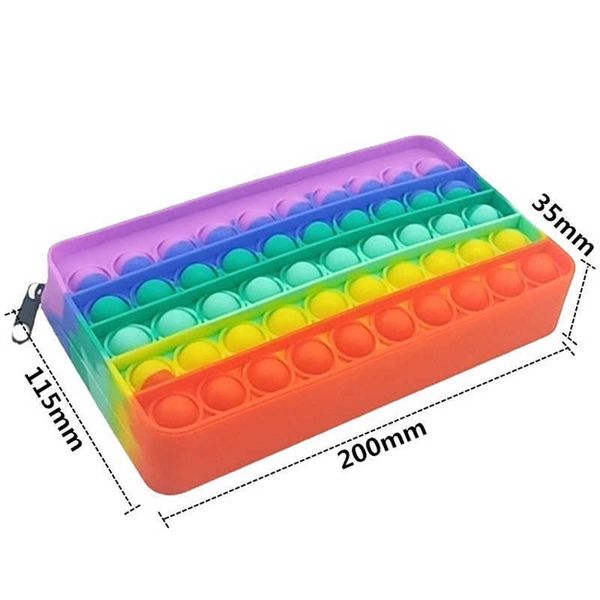 creative new fidget toys silicone push pop pencil case rectangular press bubble decompression study stationery storage bag
creative new fidget toys silicone push pop pencil case rectangular press bubble decompression study stationery storage bag