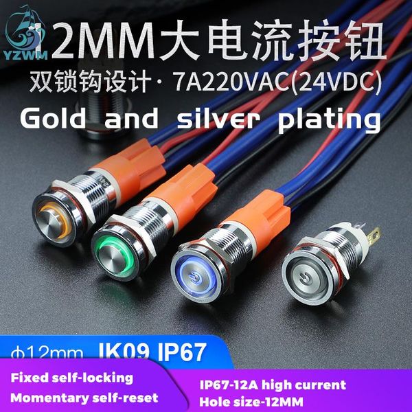 smart home control yzwm 12mm 7a high current metal button self-locking self reset small power switch round waterproof 220v
smart home control yzwm 12mm 7a high current metal button self-locking self reset small power switch round waterproof 220v