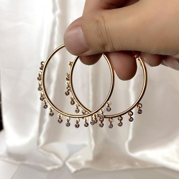 hoop & huggie trendy gold colors earrings for women elegant bohemian style crystal zircon circle wedding jewelry accessories, Golden;silver
hoop & huggie trendy gold colors earrings for women elegant bohemian style crystal zircon circle wedding jewelry accessories, Golden;silver