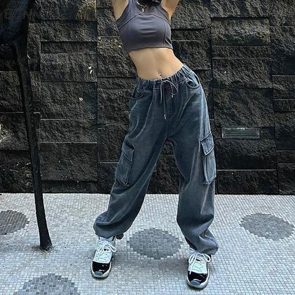 women's jeans women vintage cargo denim trousers autumn bf harajuku streetwear high waist loose club y2k all-match fashion baggy pocket, Blue 
women's jeans women vintage cargo denim trousers autumn bf harajuku streetwear high waist loose club y2k all-match fashion baggy pocket, Blue