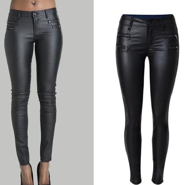 women fashion black leather pants slim fit leggings pencil pant elastic fabric women's trousers plus size xs-2xl & capris, Black;white
women fashion black leather pants slim fit leggings pencil pant elastic fabric women's trousers plus size xs-2xl & capris, Black;white