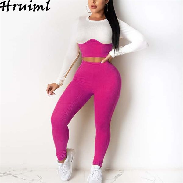 2 peice sets tracksuit women autumn lounge wear casual outfits color matching long sleeve crop and pencil pants set gym 210513, White
2 peice sets tracksuit women autumn lounge wear casual outfits color matching long sleeve crop and pencil pants set gym 210513, White