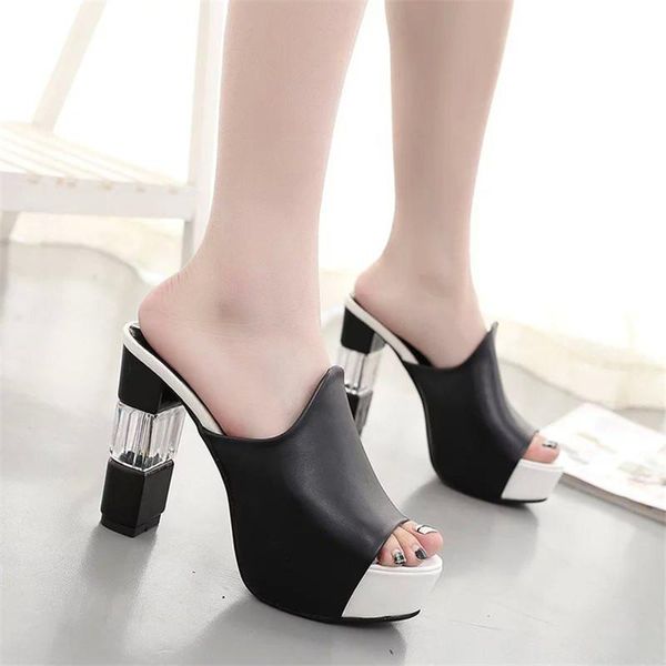 slippers high heels women flip flops open toe thick heel buckle fashion summer shoes for party a810, Black
slippers high heels women flip flops open toe thick heel buckle fashion summer shoes for party a810, Black