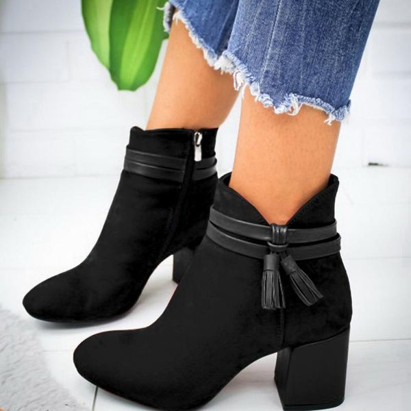 boots 2021 winter red tassel ankle shoes women's single women fashion solid color pointed toe thick with short, Black
boots 2021 winter red tassel ankle shoes women's single women fashion solid color pointed toe thick with short, Black