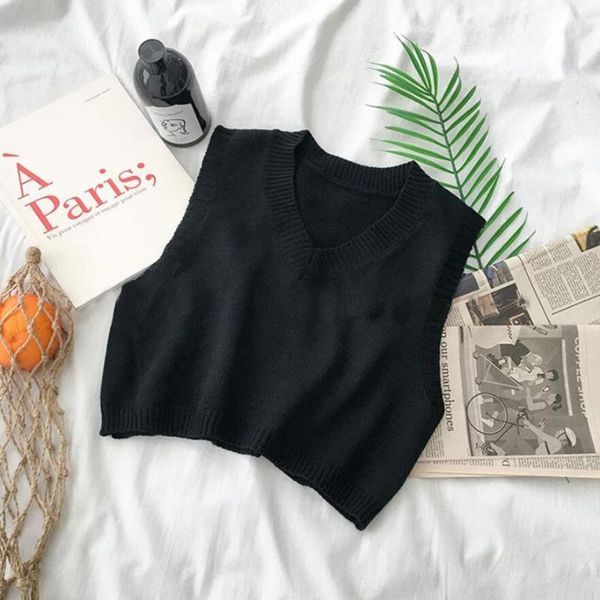fashion spring autumn vintage sleeveless v-neck knitted vest sweater women solid pullovers ladies casual tank top, Black;white
fashion spring autumn vintage sleeveless v-neck knitted vest sweater women solid pullovers ladies casual tank top, Black;white
