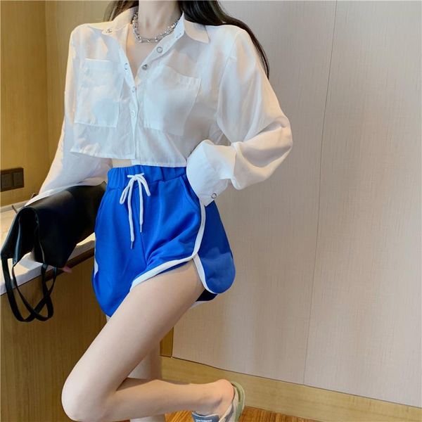 women's tracksuits hzirip turn-down collar full sleeve packetselastic waist solid belt all-match shorts sport suit korean casual fashio, Gray
women's tracksuits hzirip turn-down collar full sleeve packetselastic waist solid belt all-match shorts sport suit korean casual fashio, Gray