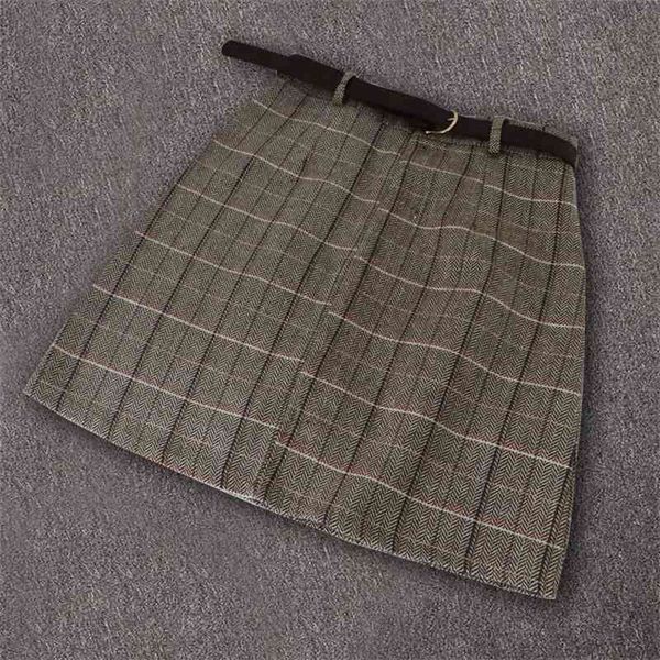 winter plaid a-line sashes women skirt high waist above knee casual vintage office work ladies korean empire mini skirts belt, Black
winter plaid a-line sashes women skirt high waist above knee casual vintage office work ladies korean empire mini skirts belt, Black