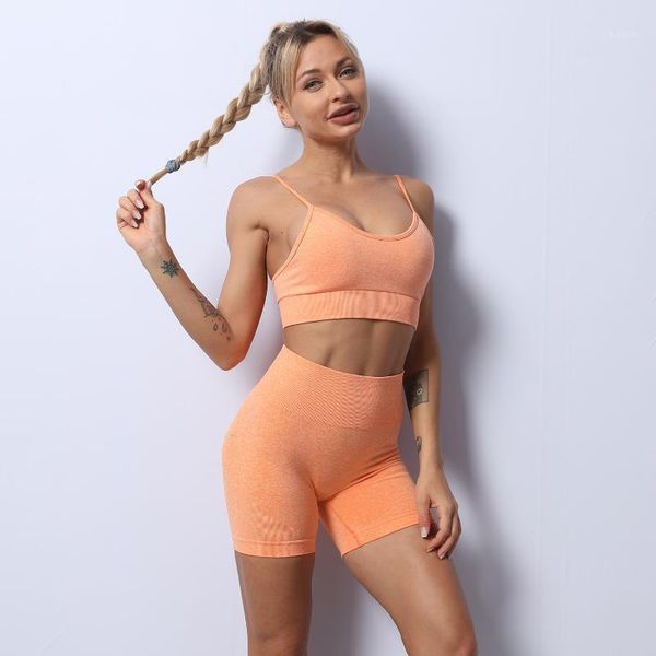 yoga outfit women's sport shorts seamless bra for athletic clothes gym set 2pcs 
yoga outfit women's sport shorts seamless bra for athletic clothes gym set 2pcs