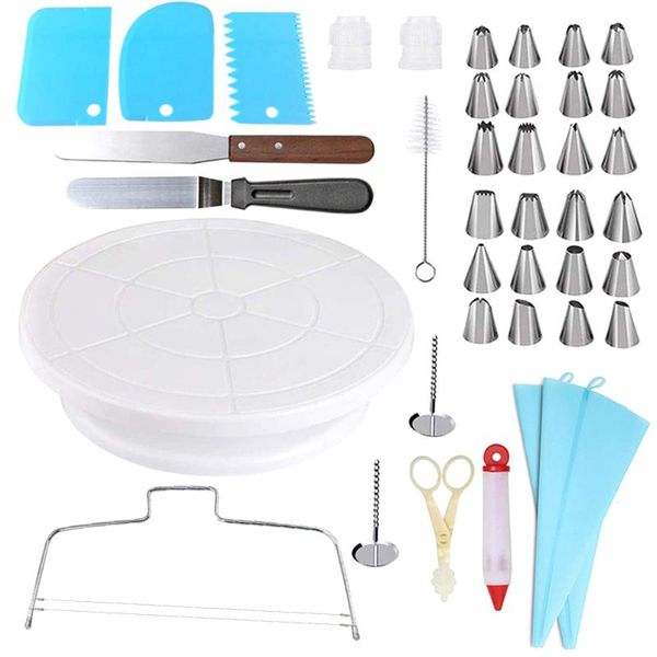 set snack cake tool making accessories rotating table decorator flower shape maker scraper replacement cap bag baking & pastry tools
set snack cake tool making accessories rotating table decorator flower shape maker scraper replacement cap bag baking & pastry tools