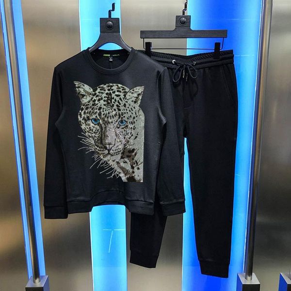 men's tracksuits fashion rhinestone 3d tiger hoodie 2-piece o-neck winter brand tracksuit slim sets, Gray
men's tracksuits fashion rhinestone 3d tiger hoodie 2-piece o-neck winter brand tracksuit slim sets, Gray