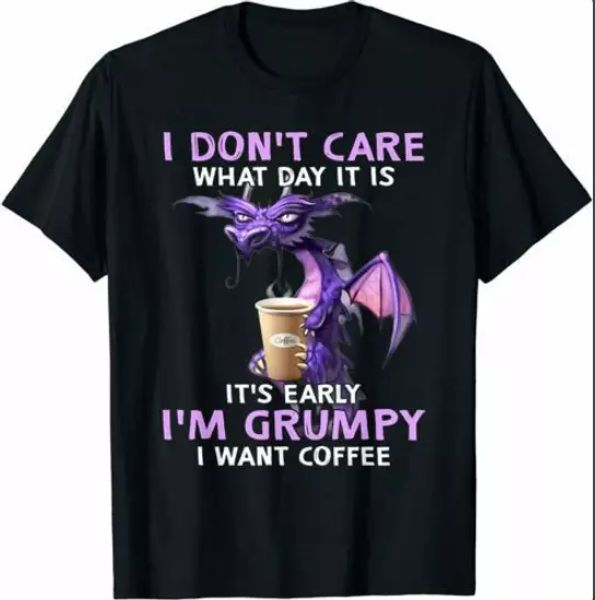 r1 dragon grumpy i want coffee friend hobby birthday gift funny black t-shirt, White;black
r1 dragon grumpy i want coffee friend hobby birthday gift funny black t-shirt, White;black