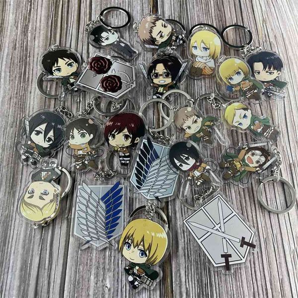 keychains anime attack on titan levi ackerman eren jaeger key chain pendant cosplay two-sided acrylic keychain keyring prop, Silver
keychains anime attack on titan levi ackerman eren jaeger key chain pendant cosplay two-sided acrylic keychain keyring prop, Silver