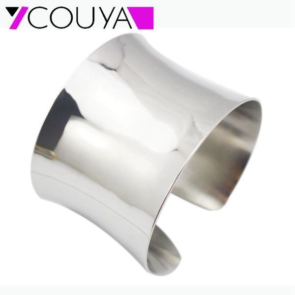 couya new fashion plain cuff bangles in stainless steel material shiny fashion women wide cuff bangle bracelet q0717, Black
couya new fashion plain cuff bangles in stainless steel material shiny fashion women wide cuff bangle bracelet q0717, Black