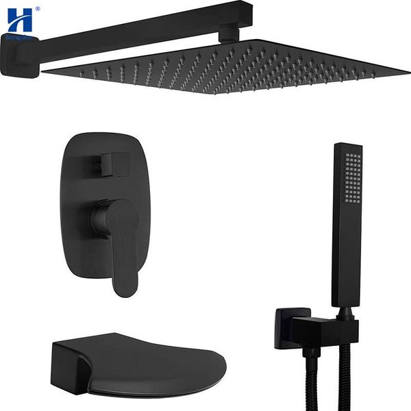 hongdec wall mounted matte black 12 inch rainfall shower system set with handheld head and waterfall spout tub bathroom sets
hongdec wall mounted matte black 12 inch rainfall shower system set with handheld head and waterfall spout tub bathroom sets