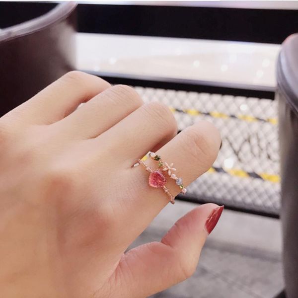 cluster rings korean fashion rose gold ring pink flower geometric heart inlaid crystal resin for women jewelry girl student wedding bands, Golden;silver
cluster rings korean fashion rose gold ring pink flower geometric heart inlaid crystal resin for women jewelry girl student wedding bands, Golden;silver