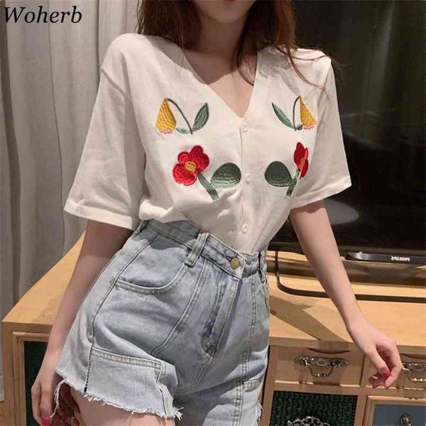 sweet flower embroidery cardigan sweater women short sleeve single breasted ladies summer thin vintage knitted coat 210519, White
sweet flower embroidery cardigan sweater women short sleeve single breasted ladies summer thin vintage knitted coat 210519, White