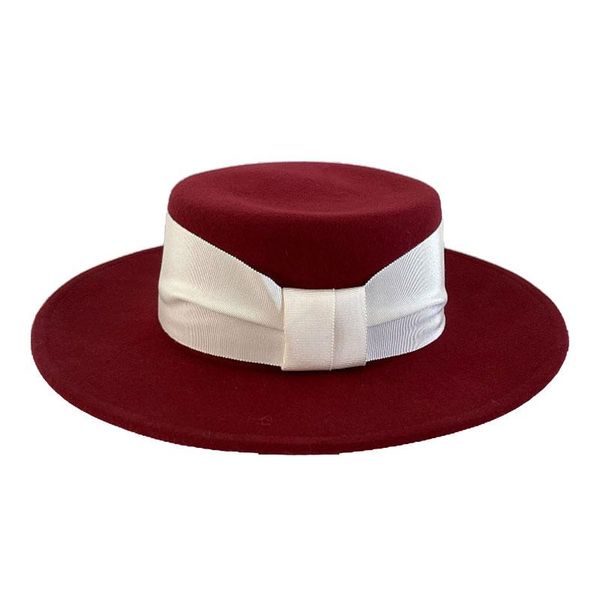 stingy brim hats wine red delicate woolen women hat travel fashion wool felt female korean wide white webbing decorate fedoras cap party, Blue;gray
stingy brim hats wine red delicate woolen women hat travel fashion wool felt female korean wide white webbing decorate fedoras cap party, Blue;gray