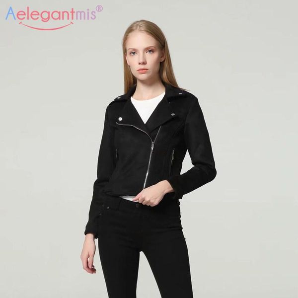 women's jackets aelegantmis fashion faux suede leather jacket women spring autumn coats long sleeve outerwear female punk streetwear, Black;brown
women's jackets aelegantmis fashion faux suede leather jacket women spring autumn coats long sleeve outerwear female punk streetwear, Black;brown