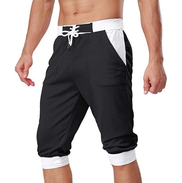men's shorts men sweatshirts jogging pants casual color block pockets drawstring capris trousers loose sports, White;black
men's shorts men sweatshirts jogging pants casual color block pockets drawstring capris trousers loose sports, White;black