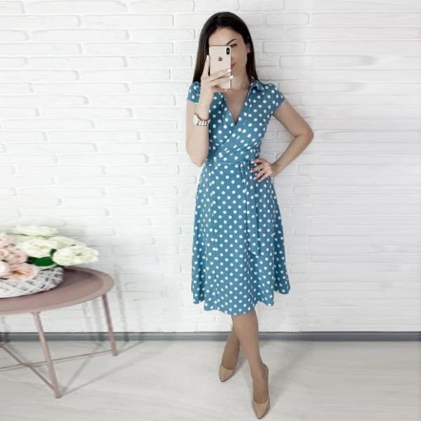 casual dresses dabourfeel elegant dot print sashes waisted knee dress lady v-neck lapel basic vestidos festa summer 2021, Black;gray
casual dresses dabourfeel elegant dot print sashes waisted knee dress lady v-neck lapel basic vestidos festa summer 2021, Black;gray