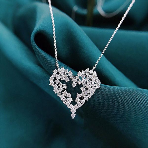 pendant necklaces female luxury crystal full stone necklace fashion white zircon love heart for women wedding engagement jewelry, Silver
pendant necklaces female luxury crystal full stone necklace fashion white zircon love heart for women wedding engagement jewelry, Silver