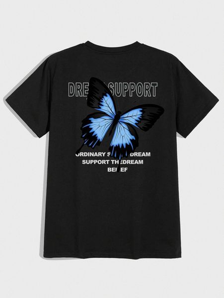 romwe guys letter butterfly graphic tee q3go#, White;black
romwe guys letter butterfly graphic tee q3go#, White;black