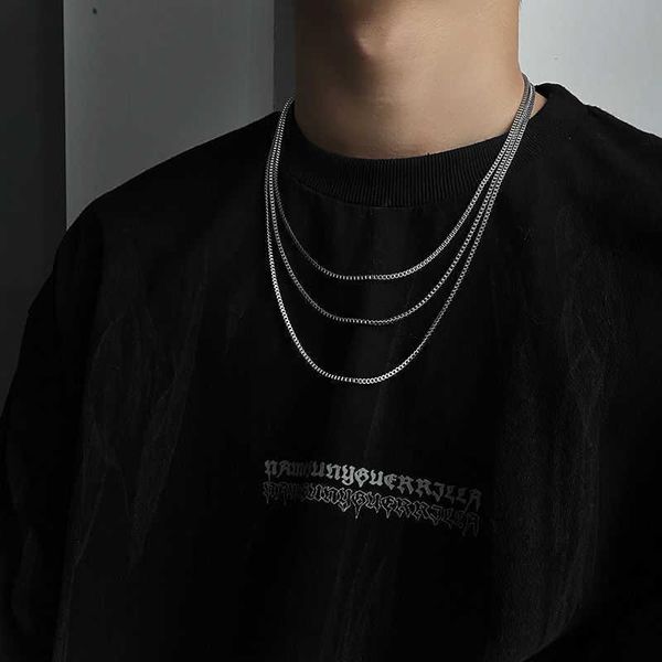 earrings & necklace simple cool style square titanium steel men's fashion hip hop versatile snake bone thin chain 2021 accessories, Silver
earrings & necklace simple cool style square titanium steel men's fashion hip hop versatile snake bone thin chain 2021 accessories, Silver