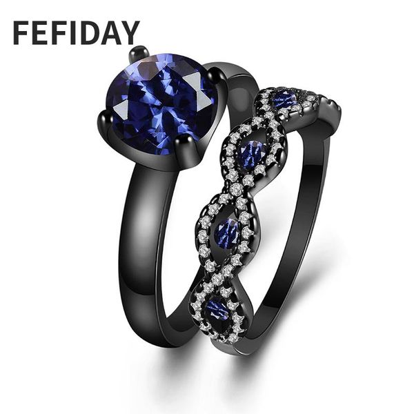wedding rings fefiday crystal stone woman black ring female blue love engagement boho paired couple womens jewelry, Slivery;golden
wedding rings fefiday crystal stone woman black ring female blue love engagement boho paired couple womens jewelry, Slivery;golden