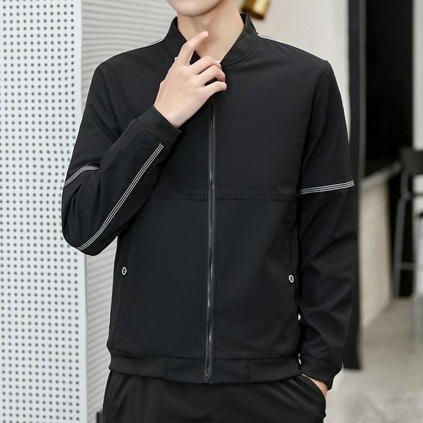 men's jackets gman spring autumn fashion none hooded men jacket zipper closure outwear with contrast dotted line sewing style clothing, Black;brown
men's jackets gman spring autumn fashion none hooded men jacket zipper closure outwear with contrast dotted line sewing style clothing, Black;brown