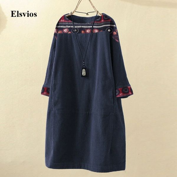 casual dresses spring women plus size corduroy vestidos vintage print loose autumn three-quarter sleeve o neck party hee3, Black;gray
casual dresses spring women plus size corduroy vestidos vintage print loose autumn three-quarter sleeve o neck party hee3, Black;gray