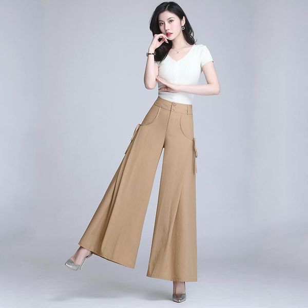 women's pants & capris plus size summer high waist pocket women solid loose wide leg female casual skirt trousers culottes, Black;white
women's pants & capris plus size summer high waist pocket women solid loose wide leg female casual skirt trousers culottes, Black;white