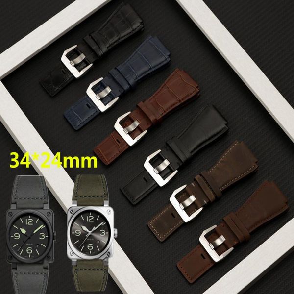 watch bands brand genuine leather watchband 34mm*24mm band for bell strap ross br01 br03 series bracelet belt, Black;brown
watch bands brand genuine leather watchband 34mm*24mm band for bell strap ross br01 br03 series bracelet belt, Black;brown