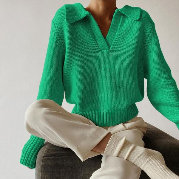 women's sweaters women turn-down collar loose knitted sweater winter fashion 2021 solid basic casual pullovers long sleeve female jumpe, White;black
women's sweaters women turn-down collar loose knitted sweater winter fashion 2021 solid basic casual pullovers long sleeve female jumpe, White;black