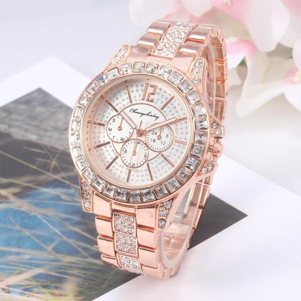 brand women's watch luxury gold stainless steel sports quartz fashion wristwatches, Slivery;brown
brand women's watch luxury gold stainless steel sports quartz fashion wristwatches, Slivery;brown