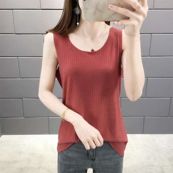 women's vests camisole spring clothing 2021 tide sleeveless jacket inner and summer wear bottoming vest, Black;white
women's vests camisole spring clothing 2021 tide sleeveless jacket inner and summer wear bottoming vest, Black;white