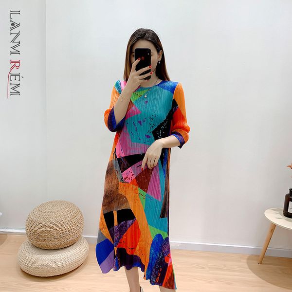 pleated print dress women's spring summer temperament round neck loose large size stitching color dresses 2d1119 210507, Black;gray
pleated print dress women's spring summer temperament round neck loose large size stitching color dresses 2d1119 210507, Black;gray