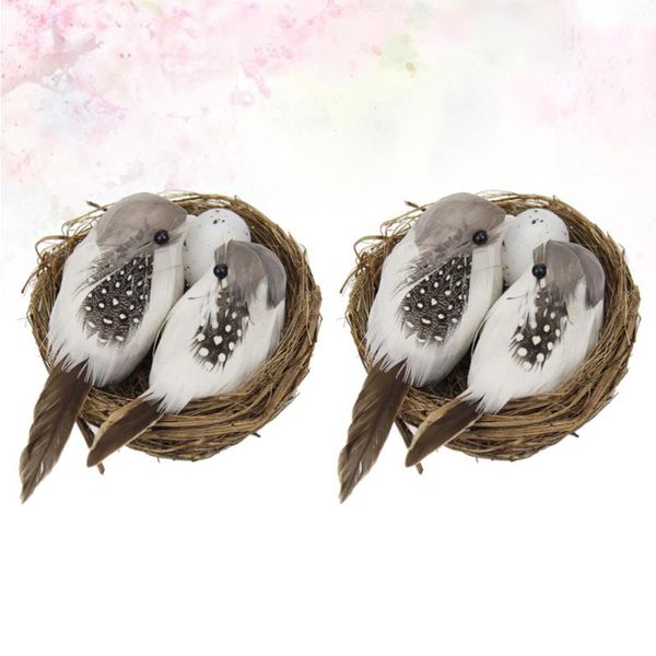 8pcs easter home decoration artificial bird nest ornament model egg set (2pcs nest, 4pcs birds, 2pcs eg cages
8pcs easter home decoration artificial bird nest ornament model egg set (2pcs nest, 4pcs birds, 2pcs eg cages