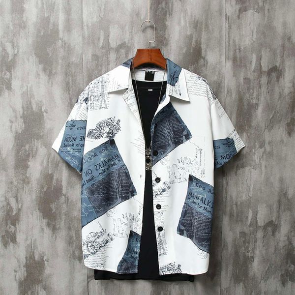 men's casual shirts shirt quge summer thin short men's fashion casual printing loose youth quarter sleeve oxua m0ii, White;black
men's casual shirts shirt quge summer thin short men's fashion casual printing loose youth quarter sleeve oxua m0ii, White;black