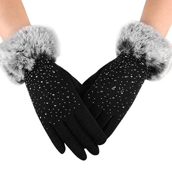 five fingers gloves winter ladies thickening warm faux fur touch screen outdoor windproof cycling for women, Blue;gray
five fingers gloves winter ladies thickening warm faux fur touch screen outdoor windproof cycling for women, Blue;gray