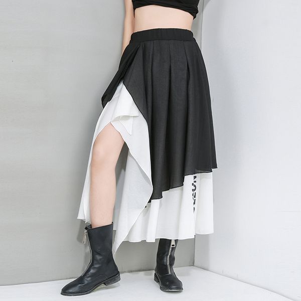 elegant dance skirts of women high waist midi asymmetric drape mosaic irregular personality skirt a korean style, Black
elegant dance skirts of women high waist midi asymmetric drape mosaic irregular personality skirt a korean style, Black